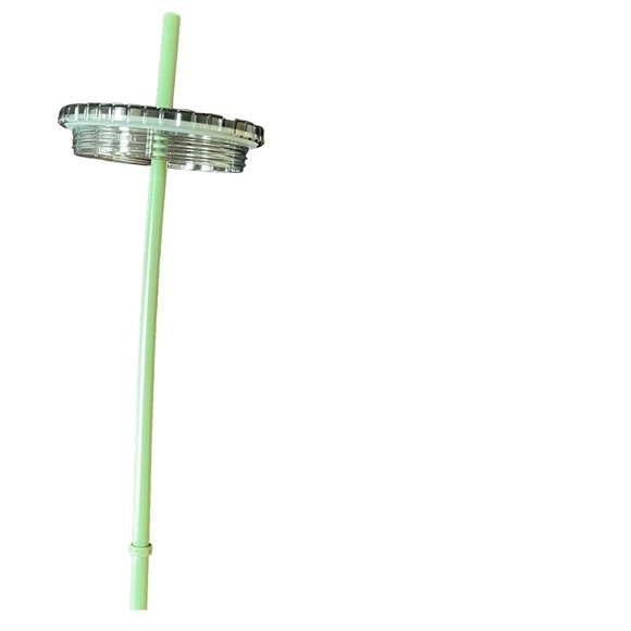 NWT starbucks rainforest green grid 24 oz venti tumbler lid straw reusable - Picture 4 of 5